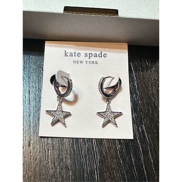 Kate Spade NEW earrings You’re a Star huggies - Picture 2 of 10